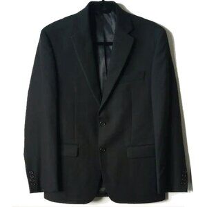 NWT LRL Fine Wool Solid Black 2-Button Blazer 36 Short Fully Lined